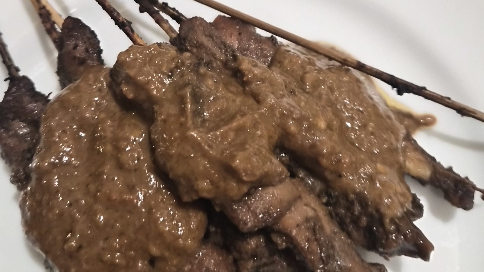 First plate of the night — sate from the Detox Box buffet