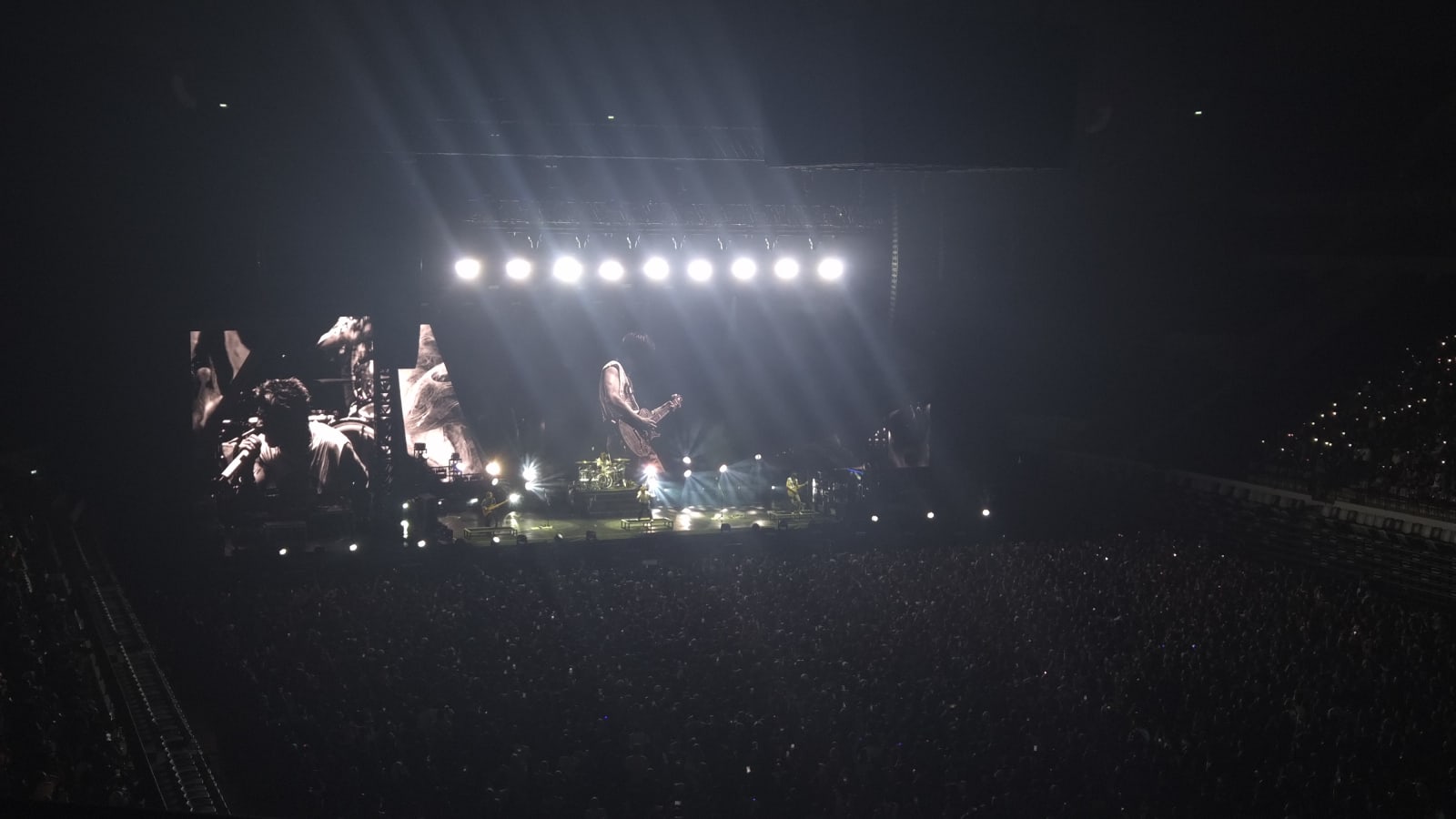 Another angle from our seats — the full arena in frame