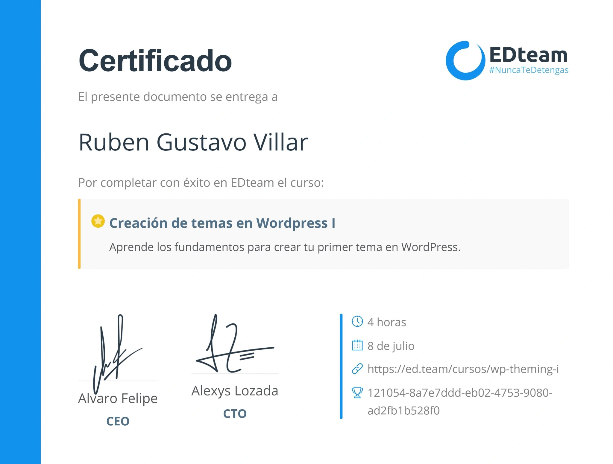 Certificado de Creación de temas en Wordpress I