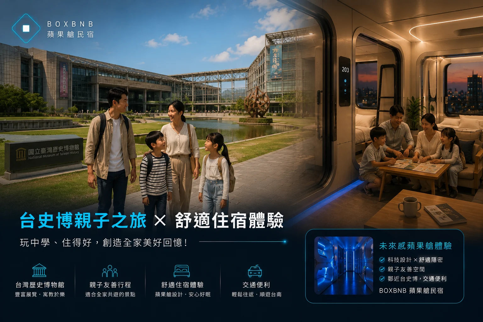 台灣歷史博物館親子住宿怎麼選？玩完台史博，台南家庭行程這樣排更輕鬆