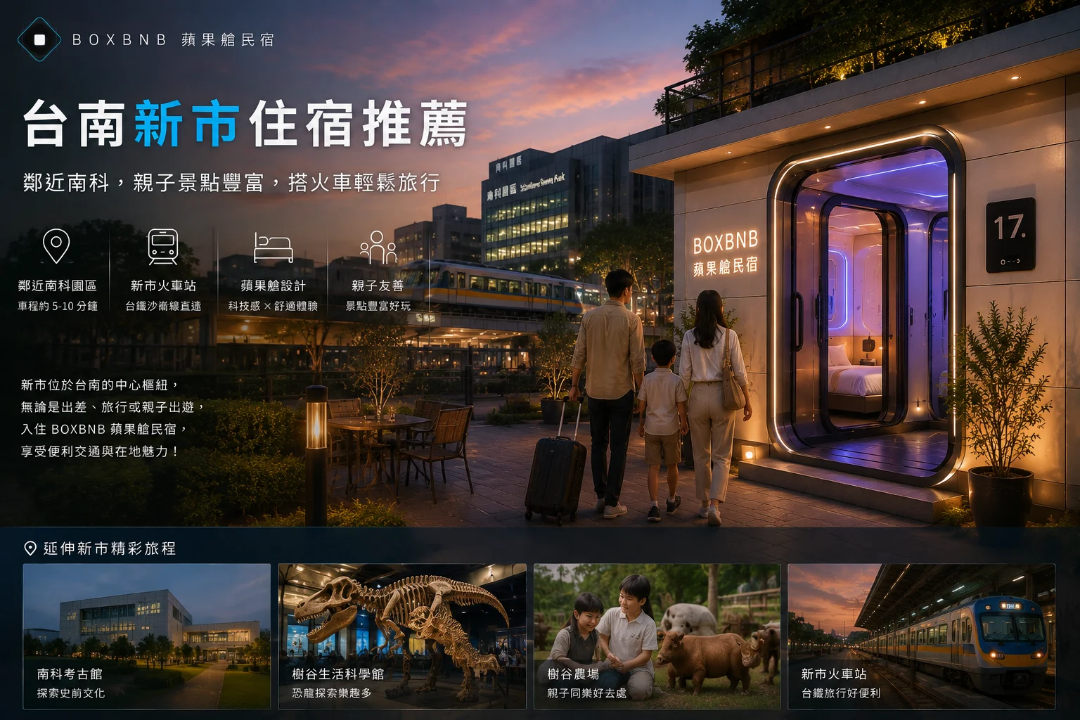 新市住宿推薦｜不只南科出差！親子景點、火車交通與周邊玩法一次整理