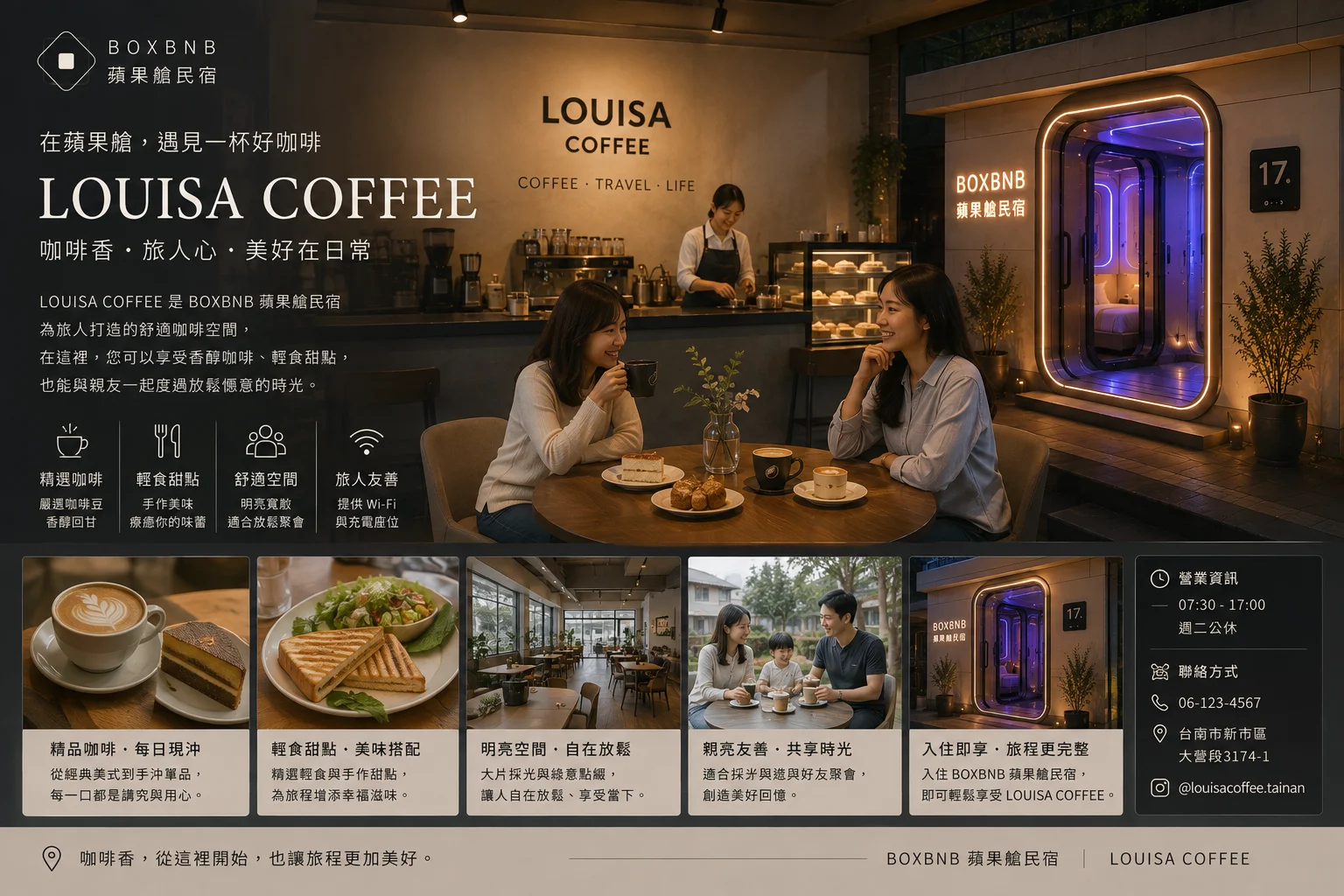 全台第一間艙體 Louisa Coffee 即將進駐 BOXBNB！