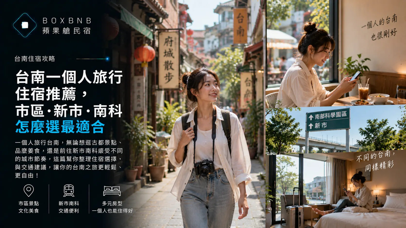 一個人來台南住哪裡？先看你晚上想去哪、隔天又要往哪裡走