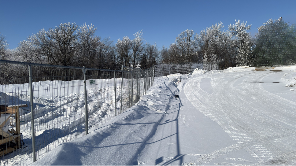 anti-climb fence panels on a construction site