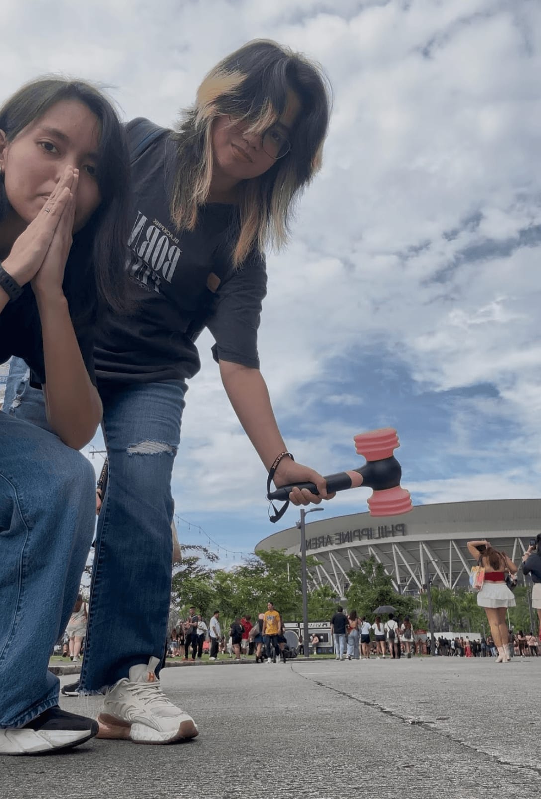 BLACKPINK concert, stage lights and crowd