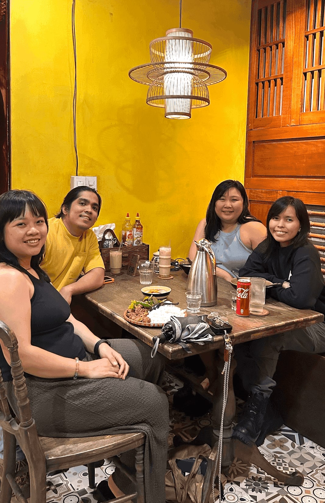 Sharing pho with friends