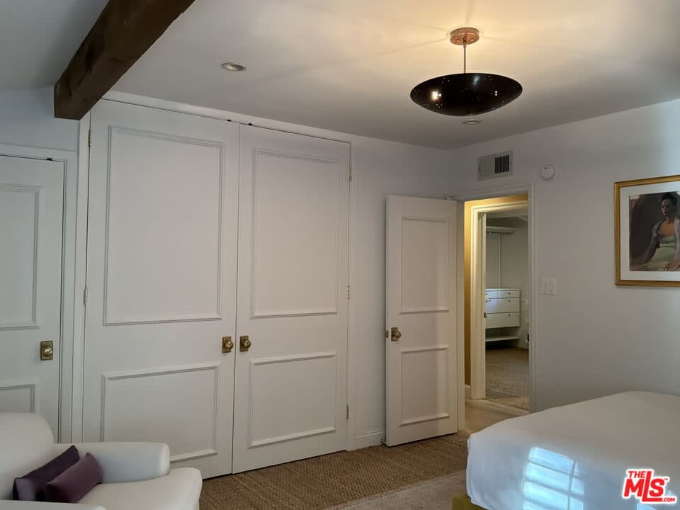 Bedroom closet doors and pendant light, 16822 Escalon Dr