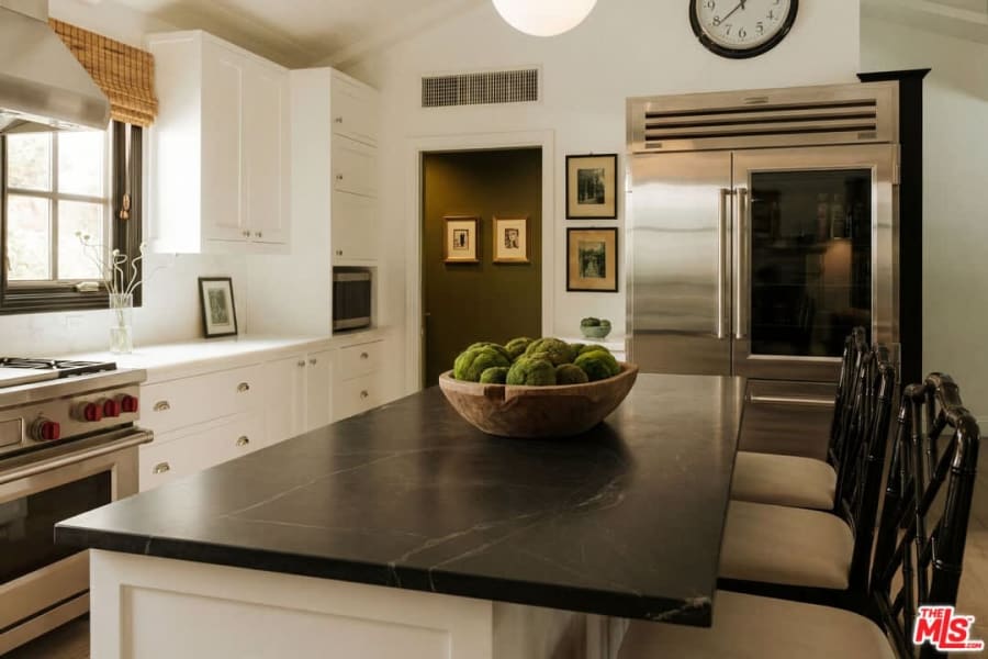 Kitchen island with soapstone counters, 16822 Escalon Dr