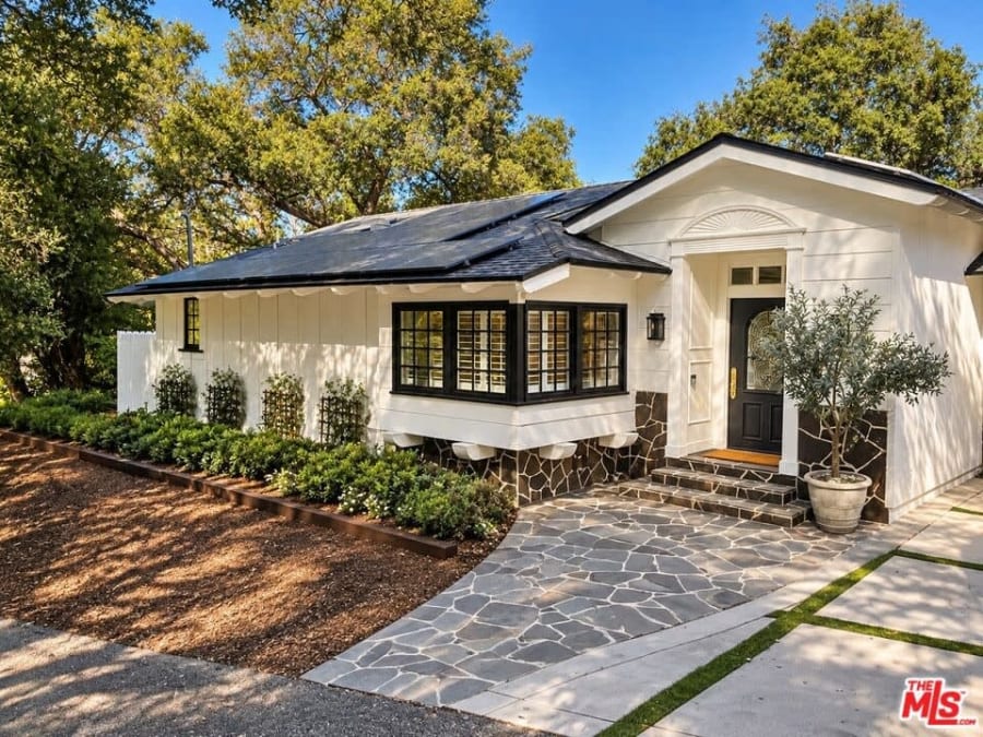 Front exterior with flagstone walkway, 16822 Escalon Dr
