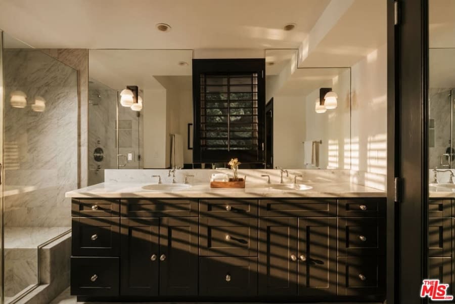 Bathroom double vanity with marble counter, 16822 Escalon Dr