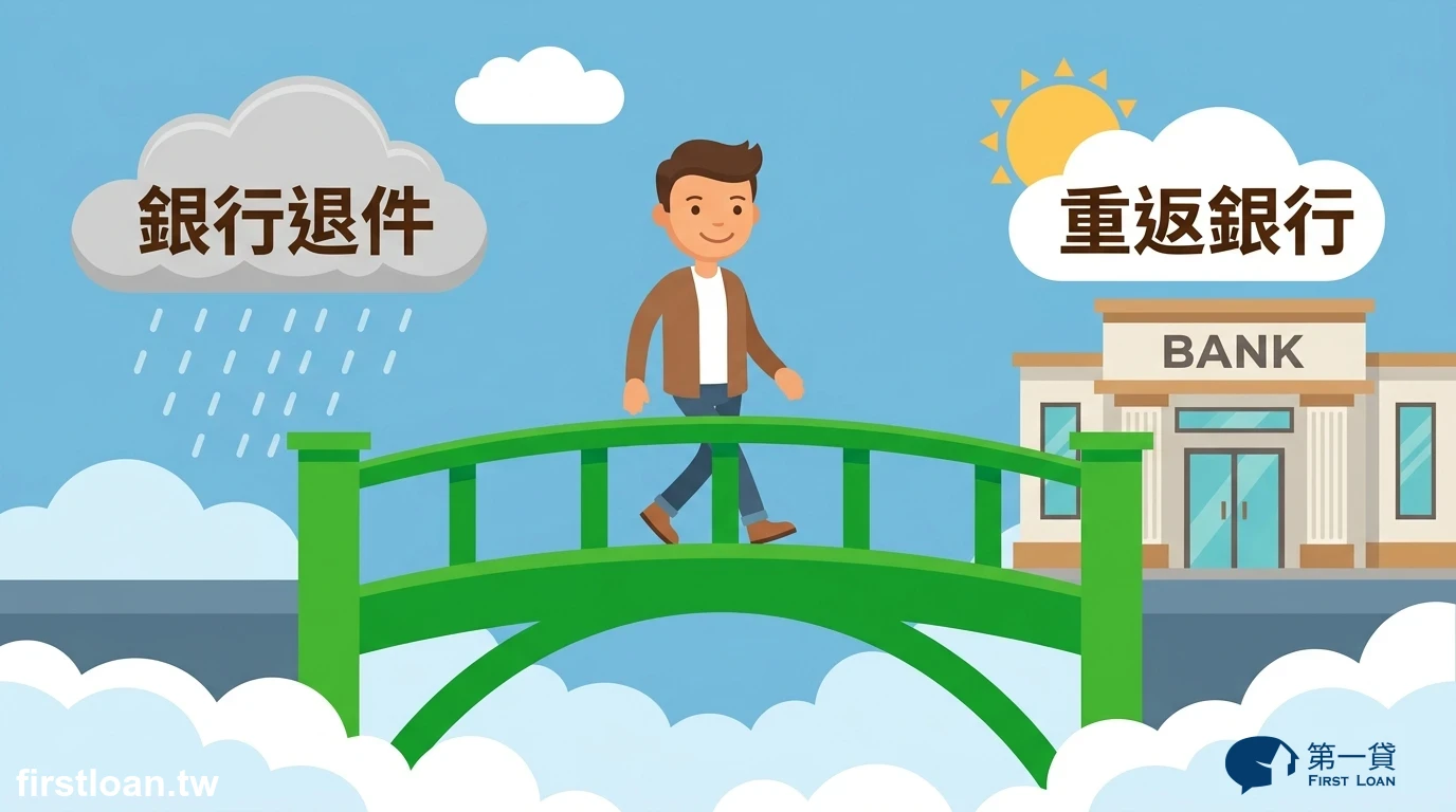 民間二胎過渡重返銀行示意圖