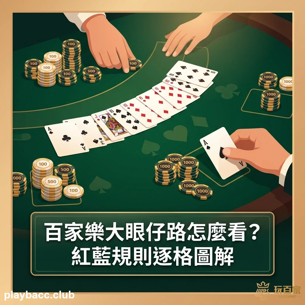 百家樂大眼仔路怎麼看？紅藍規則逐格圖解