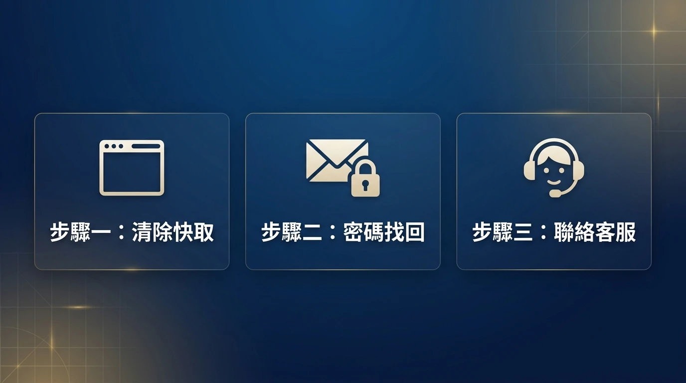 遊戲帳號登入失敗三大解決步驟圖卡