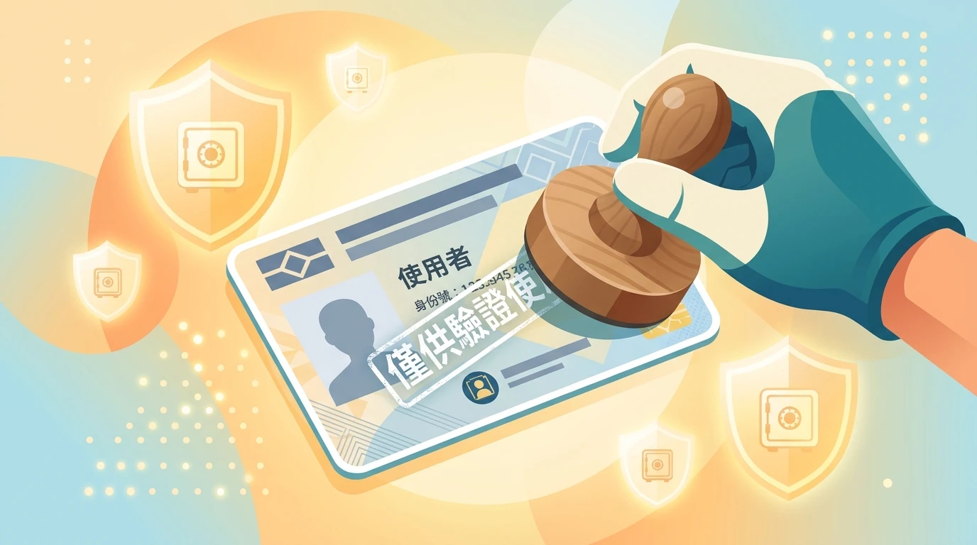 身分證件加防偽浮水印教學示意圖
