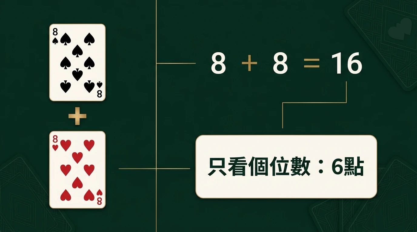 百家樂點數超過十位數計算規則圖卡
