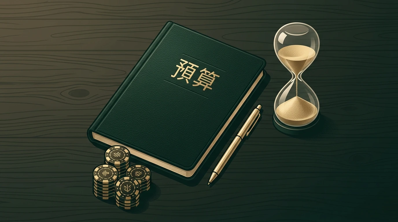 百家樂預算控制與理性玩牌觀念示意圖