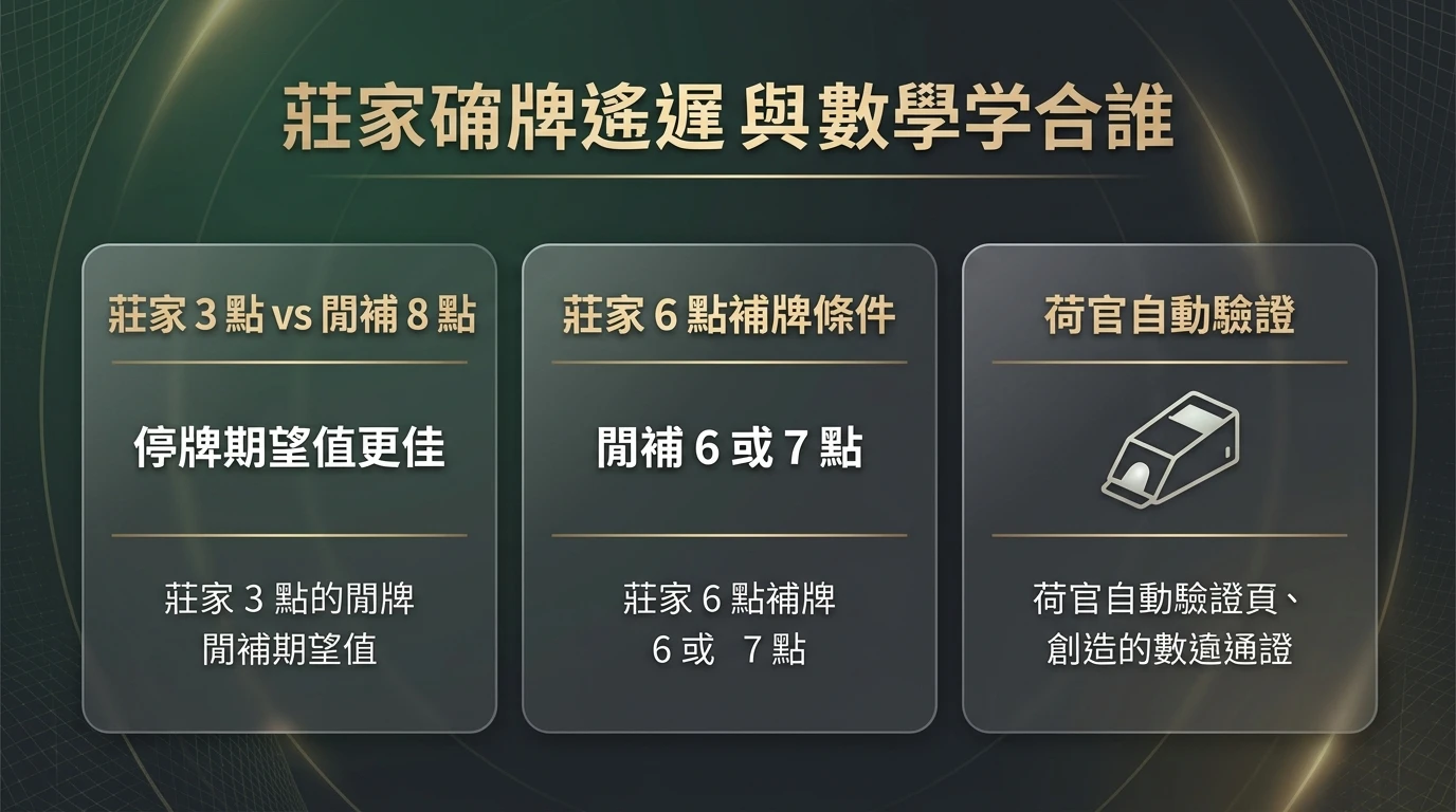 莊家補牌盲點與機率分析圖卡