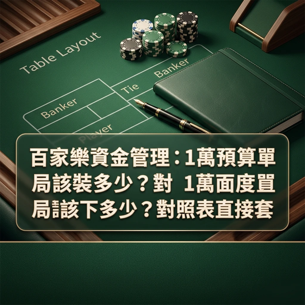 百家樂資金管理預算分配示意圖