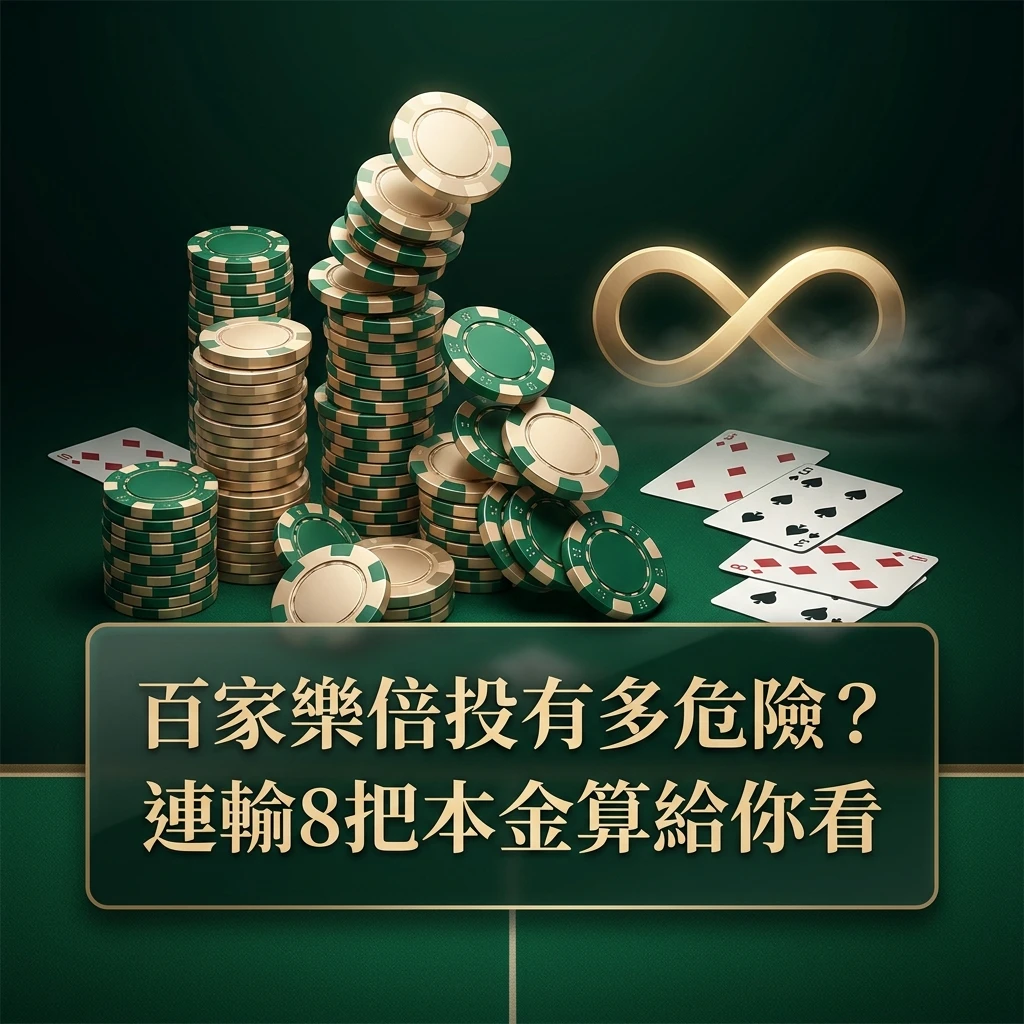 百家樂倍投風險與本金示意圖