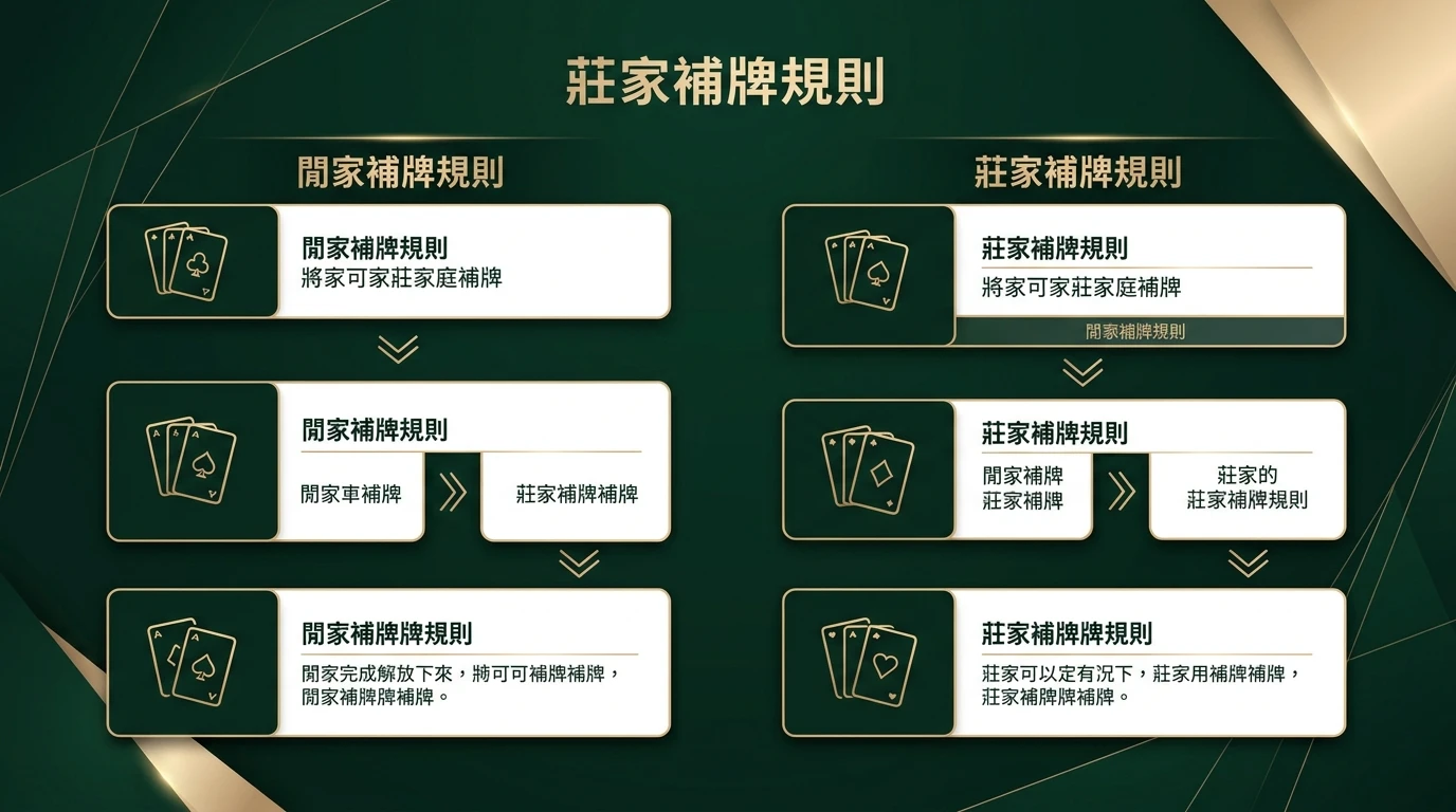 百家樂試玩補牌規則圖卡