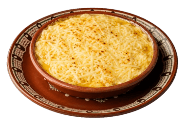 Polenta con formaggio e uovo