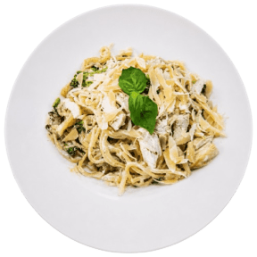 Tagliatelle con pollo e broccoli