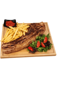 Costoletta di maiale Royal con patatine fritte e relish