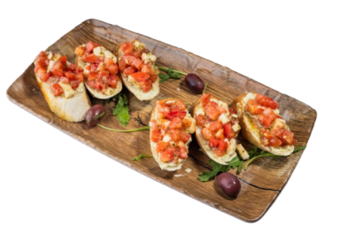 Bruschetta Caprese con pomodorini, mozzarella e avocado
