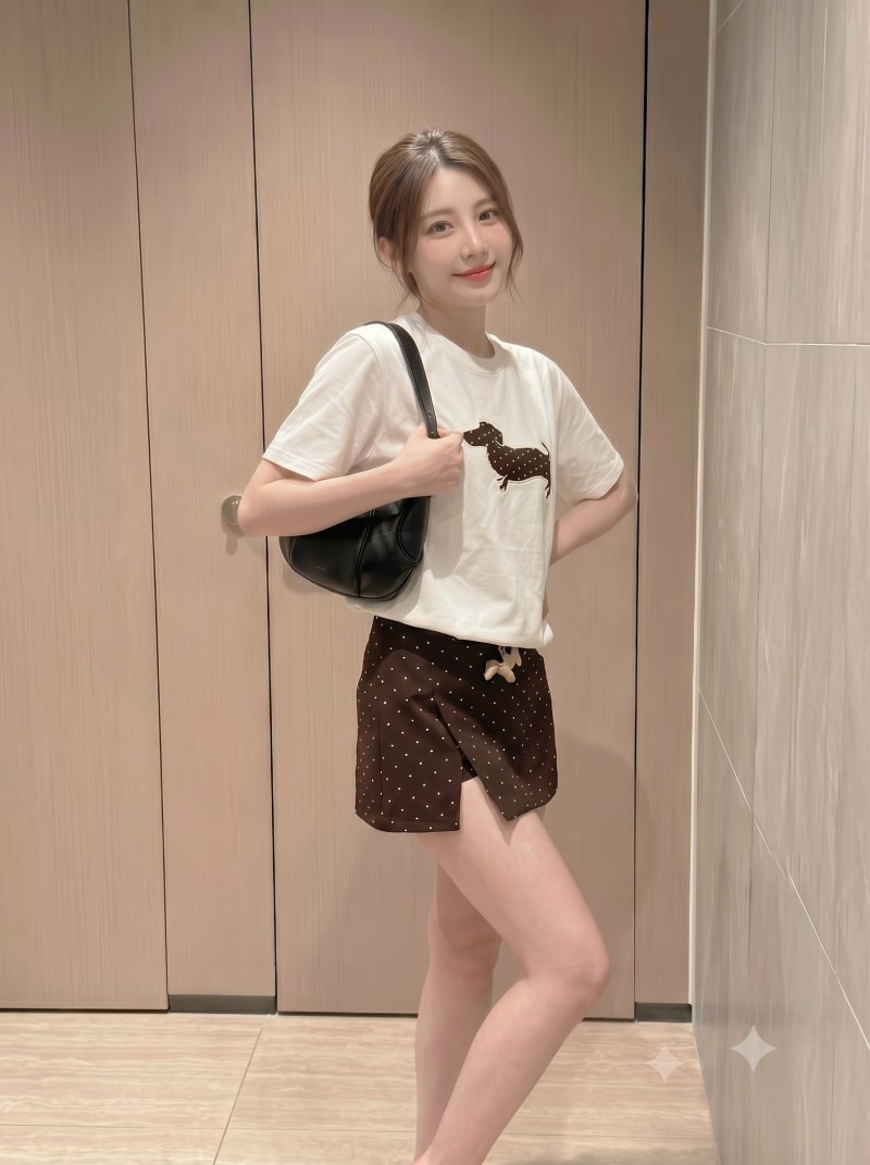 Set áo và váy in hình cún