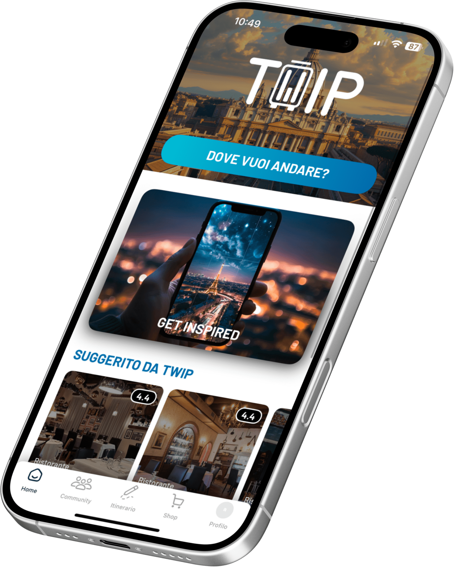Homepage Twip App