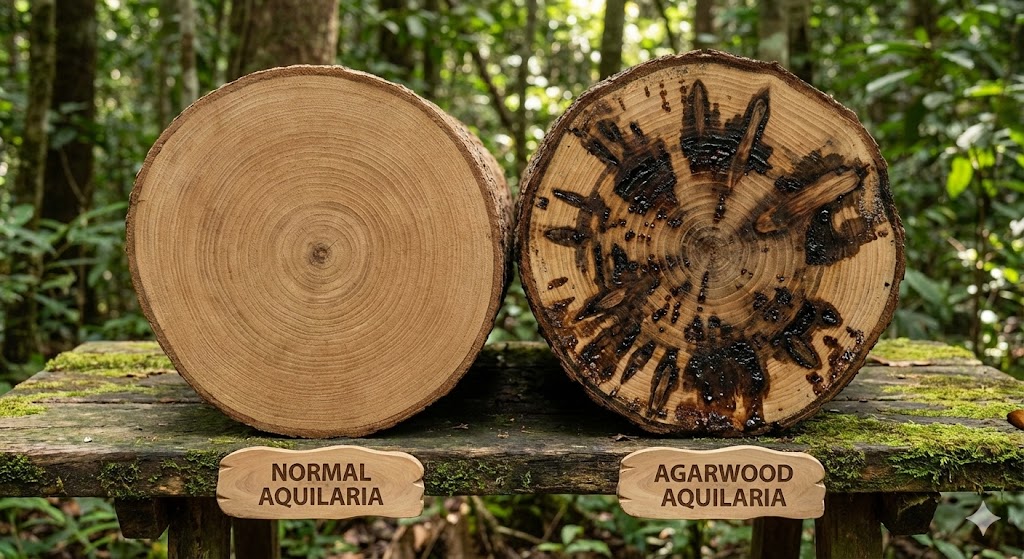 The Difference Between Common Trees and Agarwood Trees