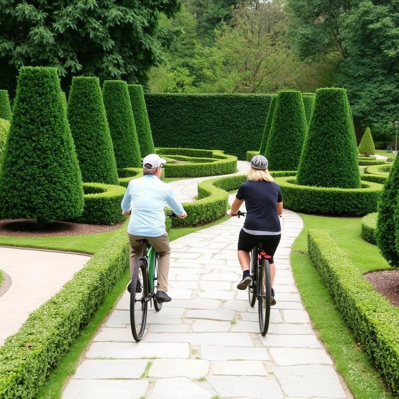 Cycling in garden