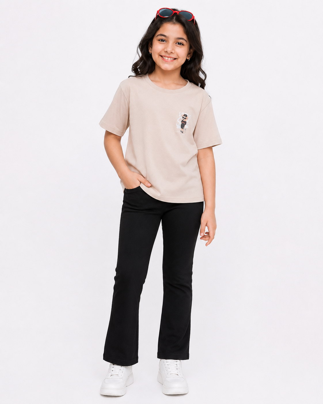 Beige Graphic Print T-Shirt