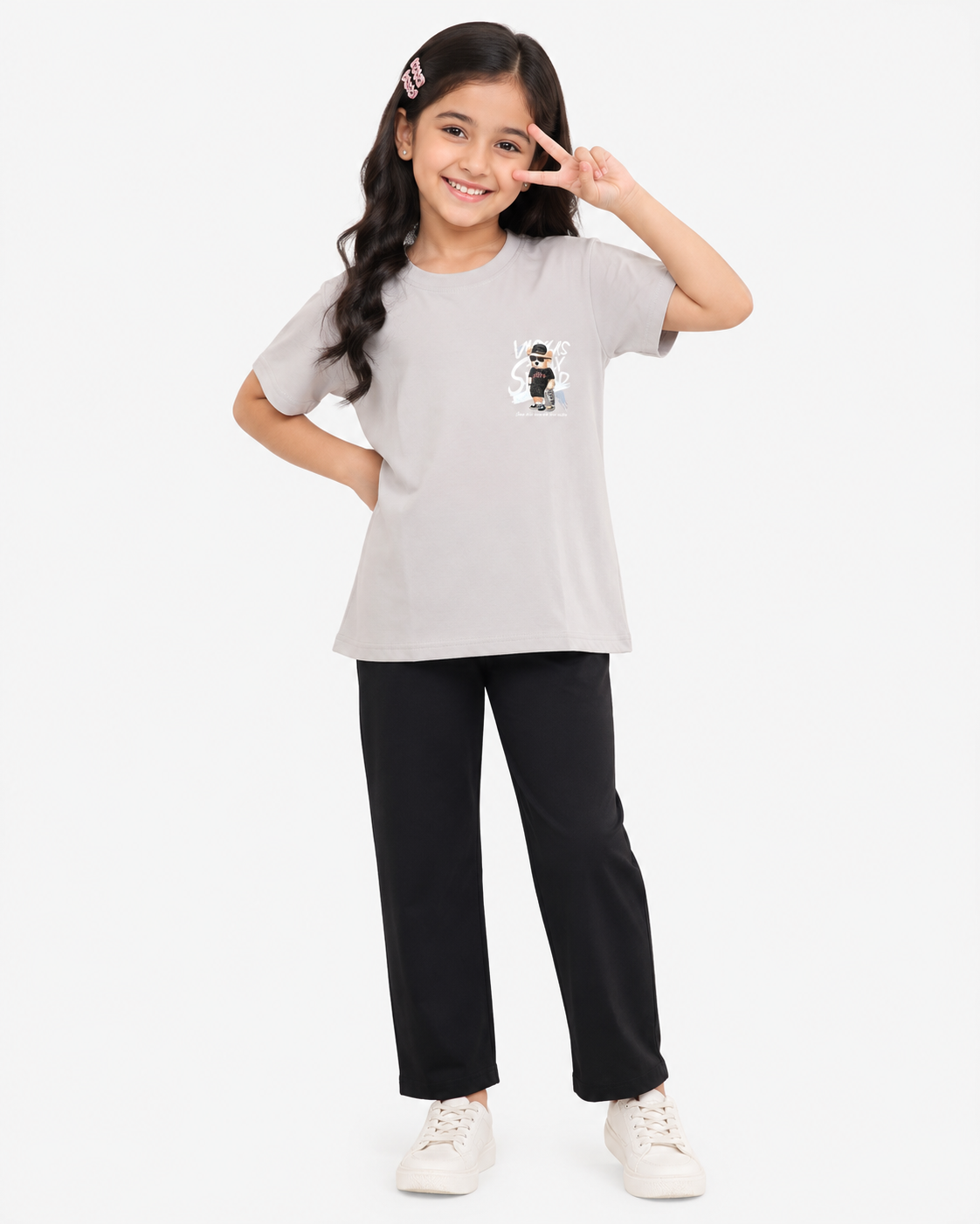 Light Purple Graphic Print T-Shirt