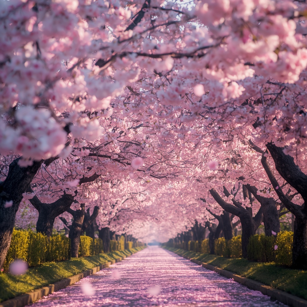 Cherry Blossom Tunnel — Japan 4K wallpaper