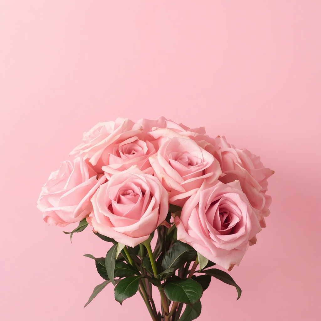 Pink Aesthetic — Roses Bouquet 4K wallpaper