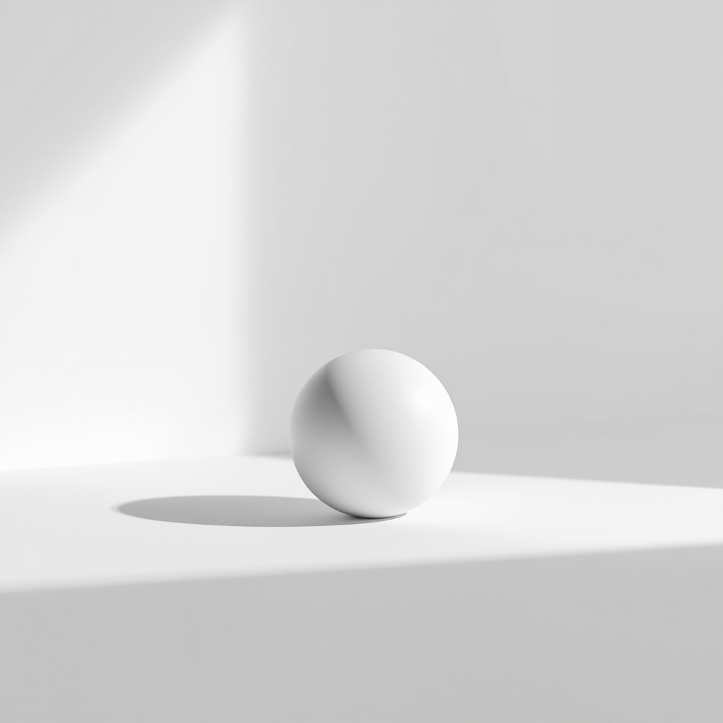 Black White Minimal — Sphere 4K wallpaper free download