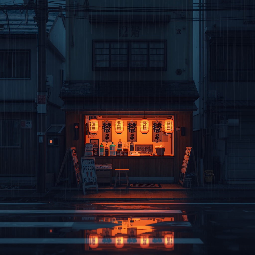 Lofi Japan — Ramen Street Night 4K wallpaper free download