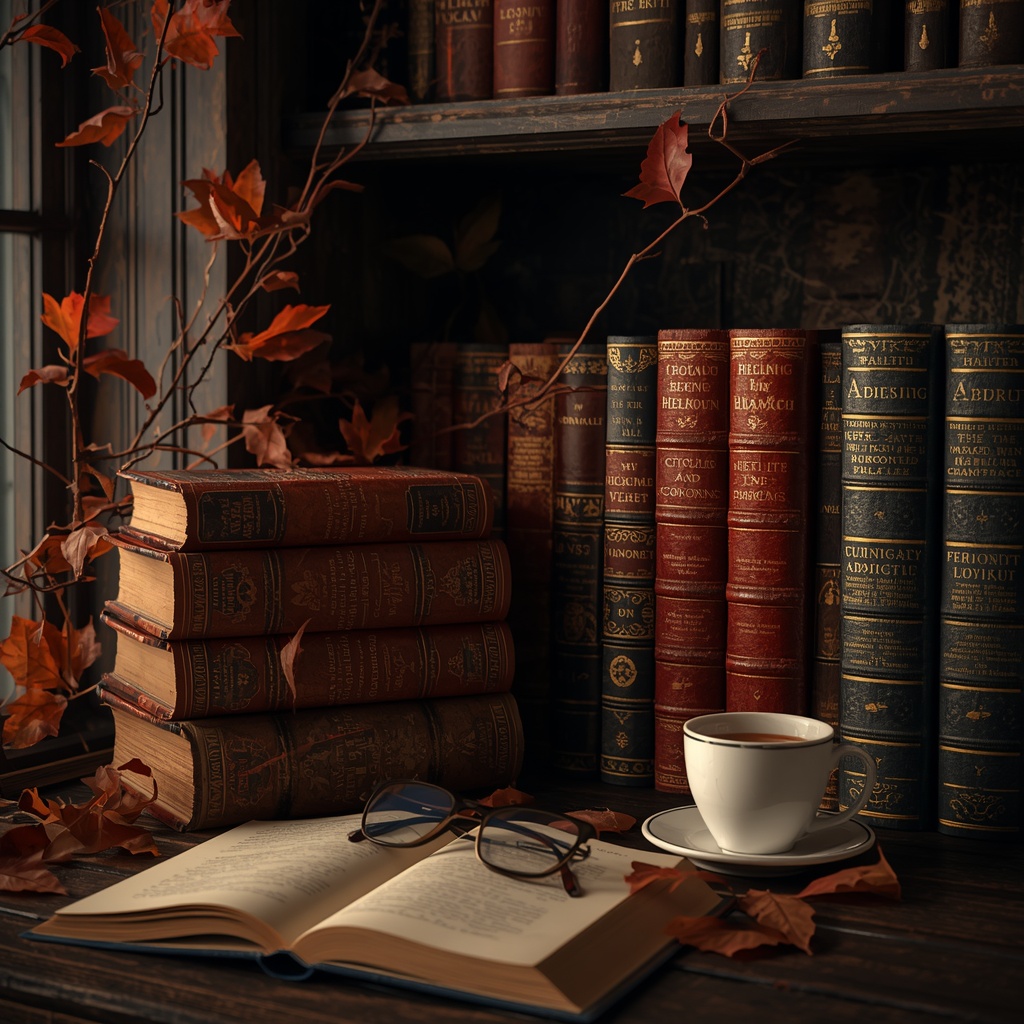 Aesthetic Book Nook — Autumn 4K wallpaper free download