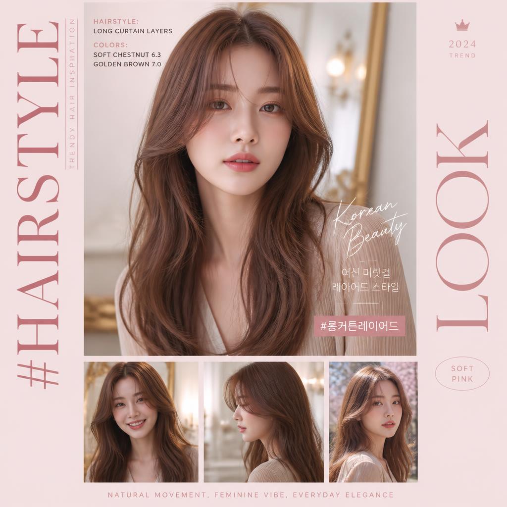 Long Curtain Layers hairstyle