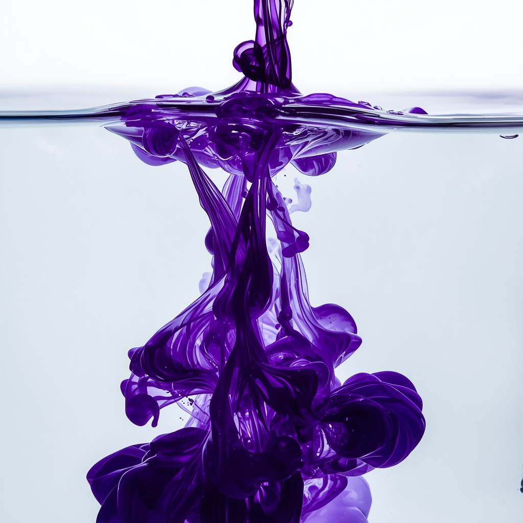 Deep Violet Ink — Water Diffusion 4K wallpaper