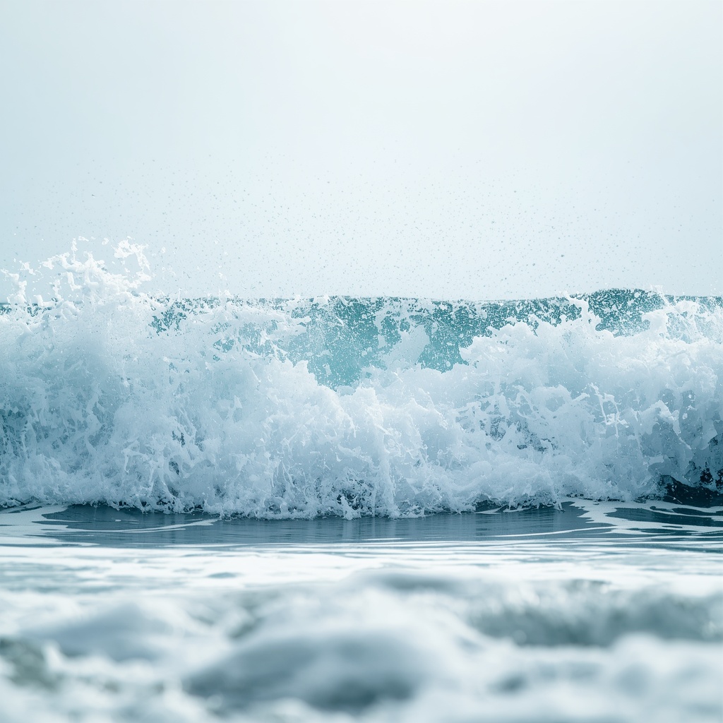 Turquoise Waves — Depth Effect 4K wallpaper