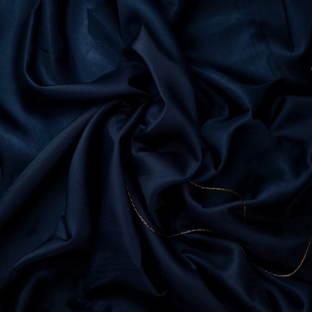 Midnight Blue Silk — Gold Thread 4K wallpaper