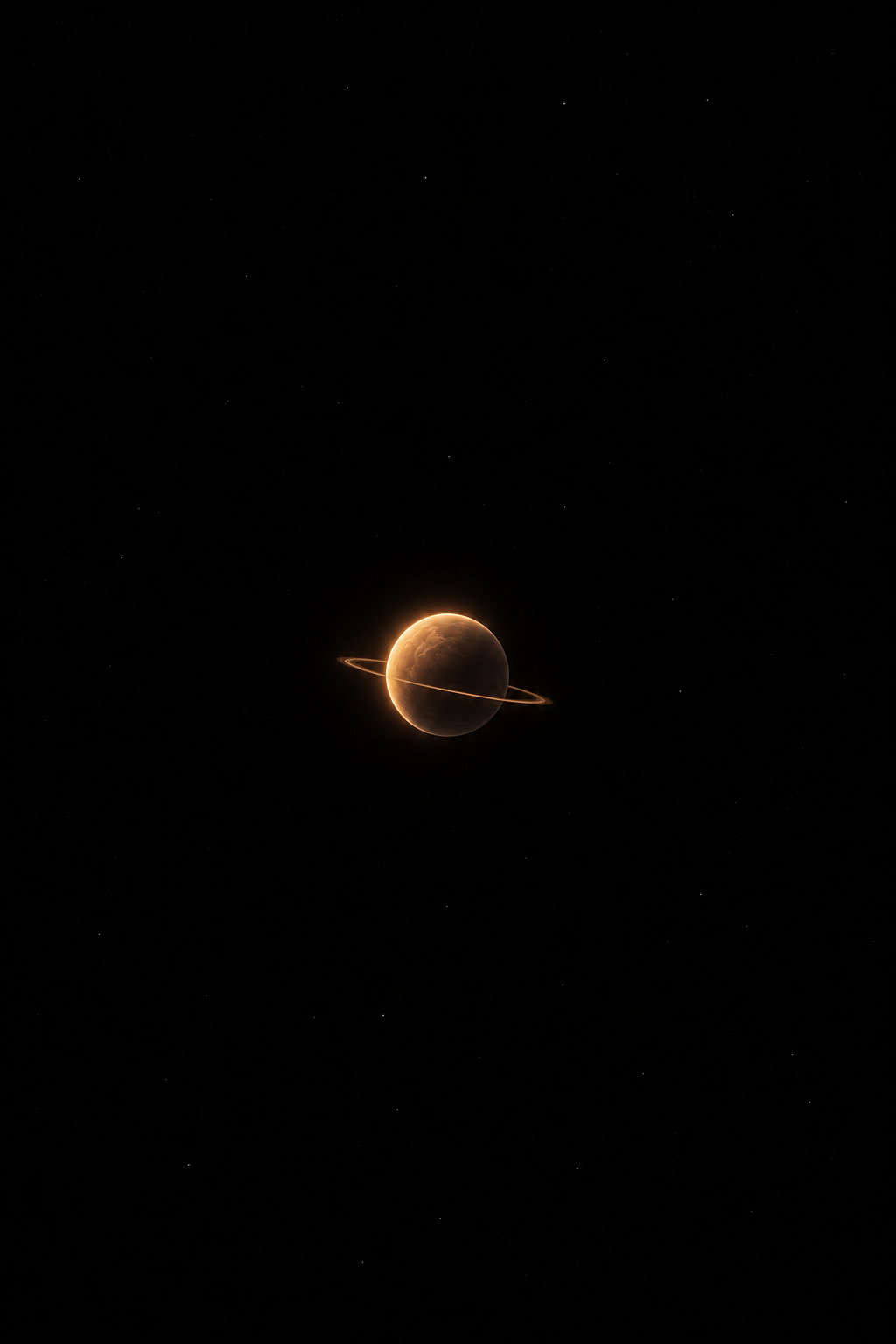 Single Glowing Planet 4K wallpaper