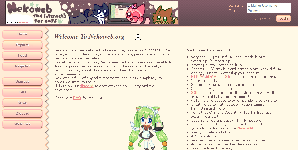 Landing Page Nekoweb
