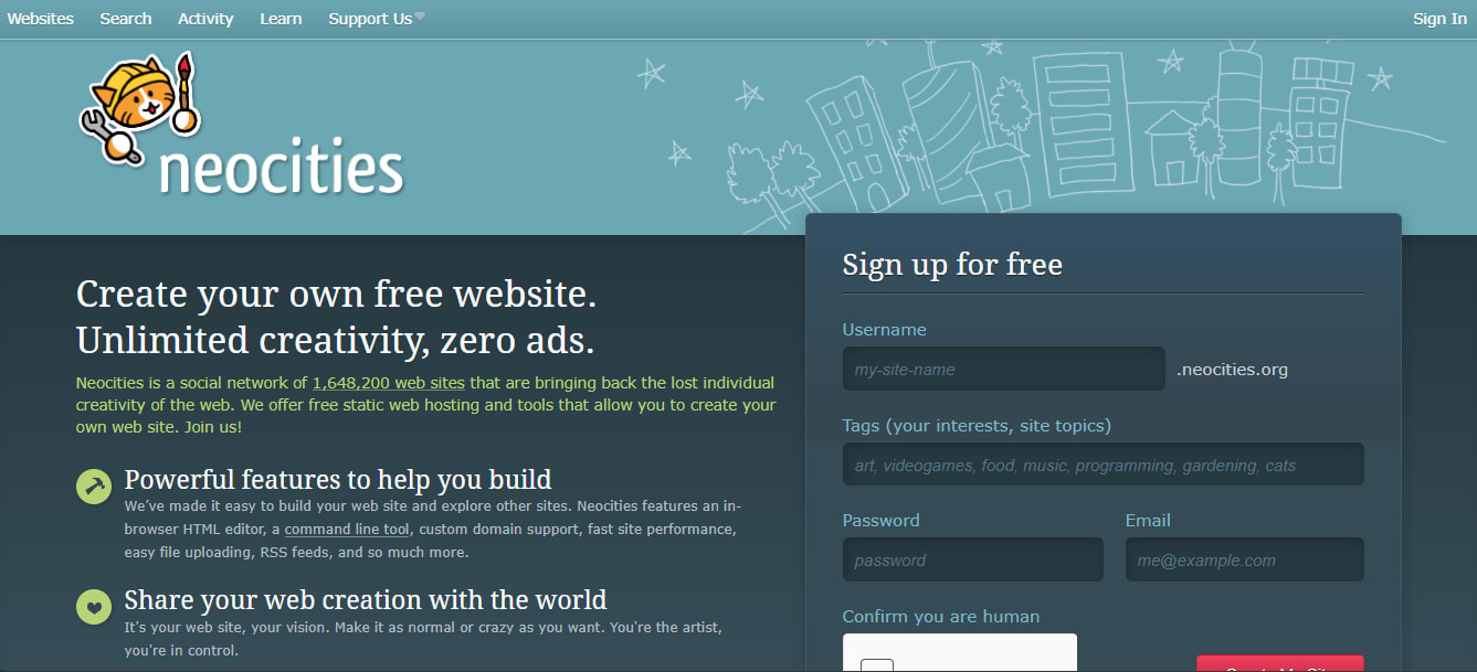 Landing Page Neocities