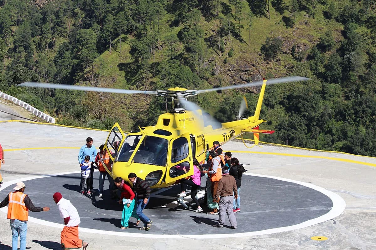 Helicopter service to Kedarnath from Phata and Sersi