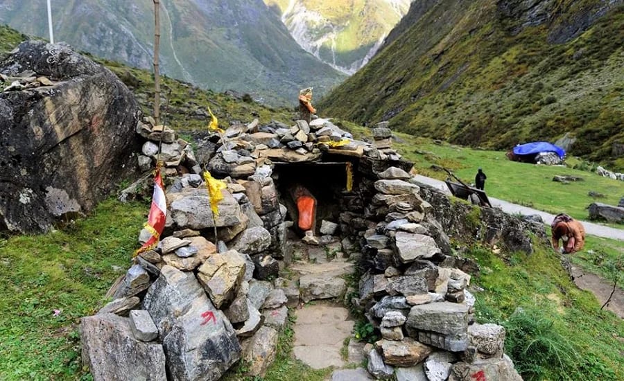 Charan Paduka rock with footprints of Lord Vishnu