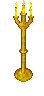 Tall Golden Heirloom Candelabra Of An Ancient Style