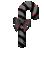 A Hand Painted Obsidian Candy Cane, Happy Holidays!
